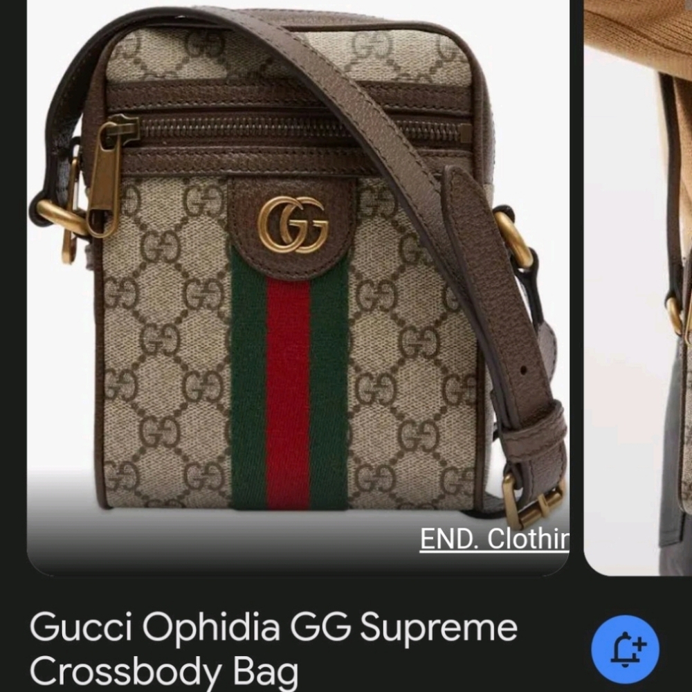 Gucci Brown Messenger Bag with Iconic GG Monogram